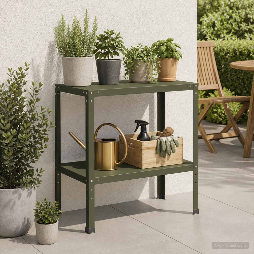 vidaXL Stół do przesadzania 100 x 50 x 80 cm Stal malowana proszkowo