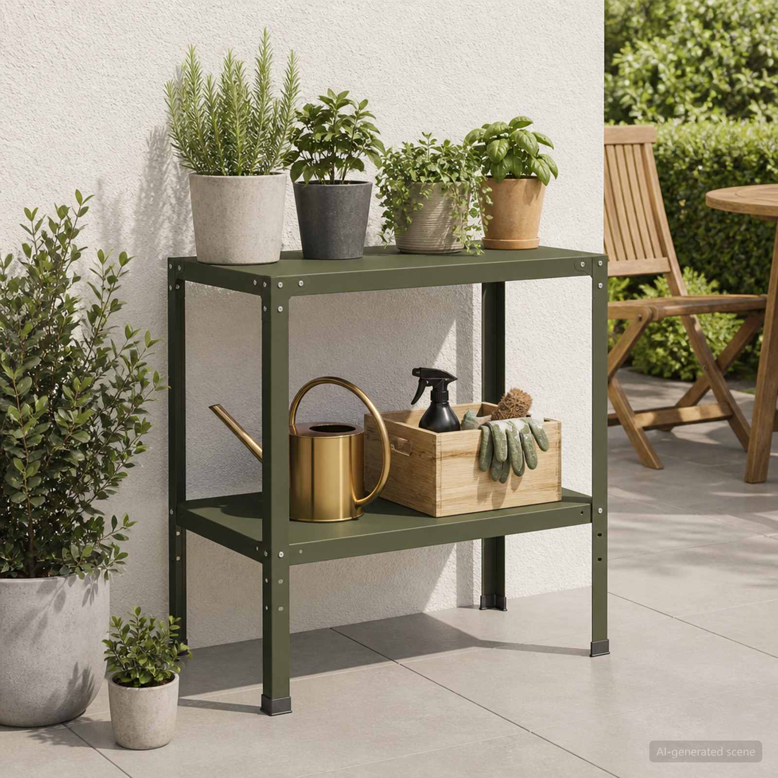 vidaXL Stół do przesadzania 100 x 50 x 80 cm Stal malowana proszkowo