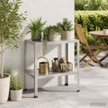 vidaXL Stół do przesadzania 100 x 50 x 80 cm Stal nierdzewna srebrny