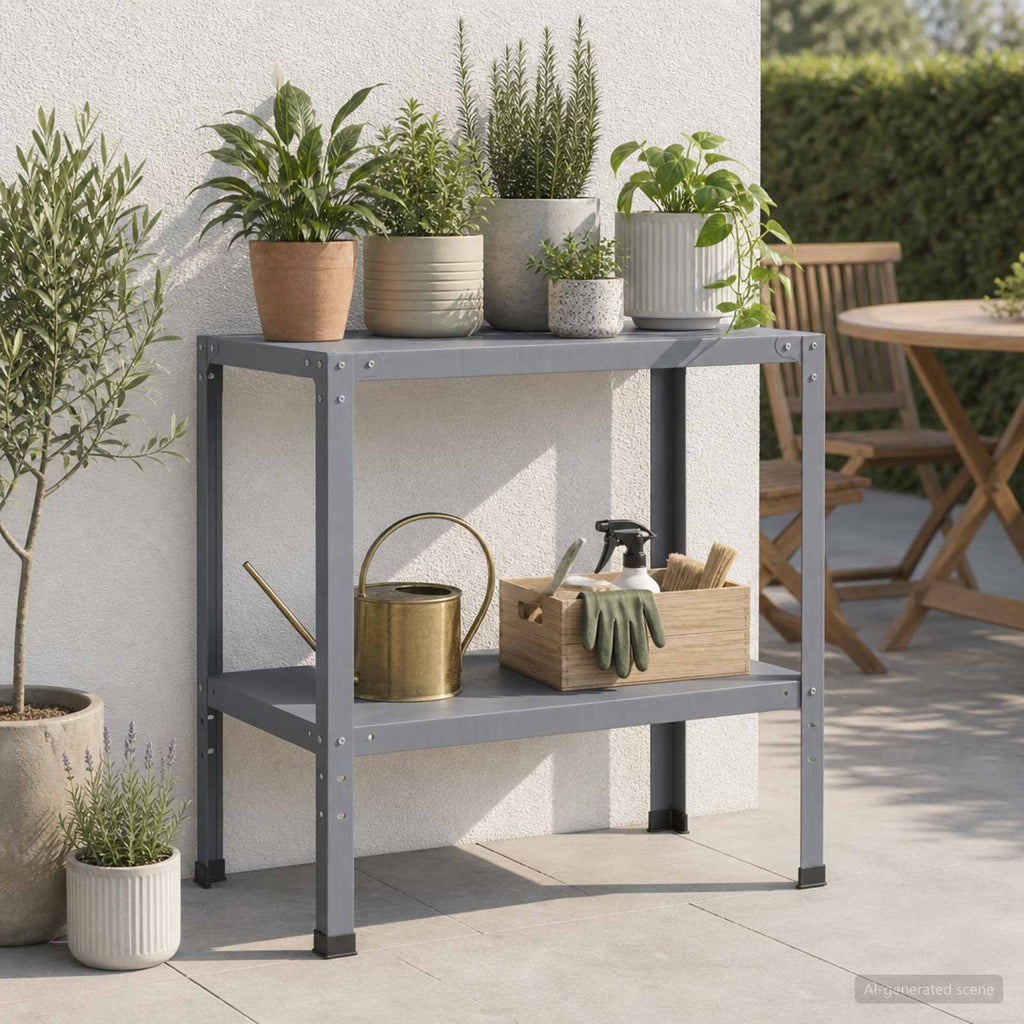 vidaXL Stół do przesadzania 80 x 50 x 80 cm Stal malowana proszkowo