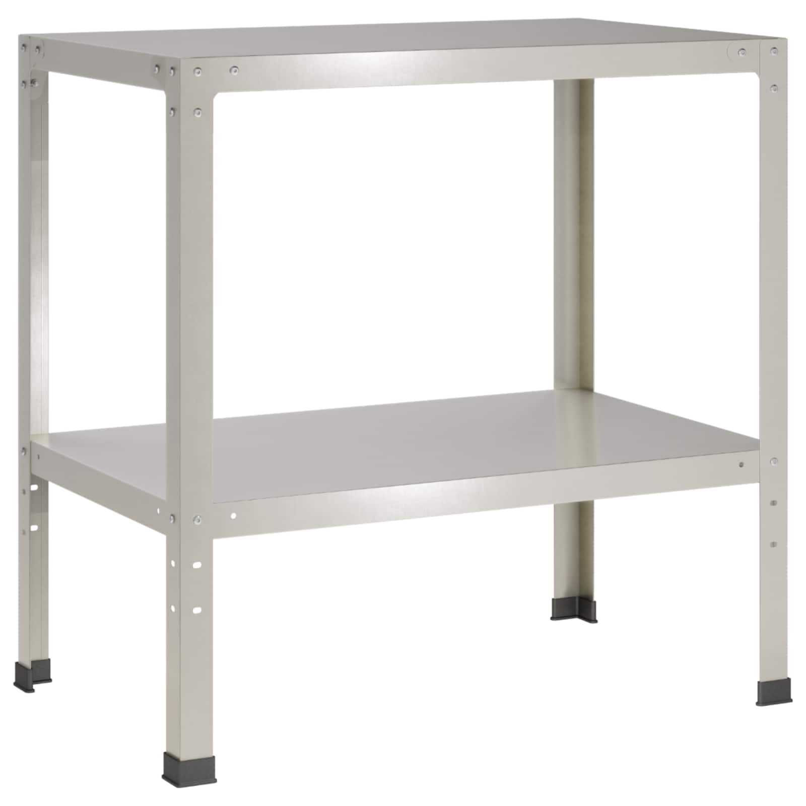 vidaXL Stół do przesadzania 80 x 50 x 80 cm Stal nierdzewna srebrny