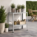 vidaXL Stół do przesadzania 80 x 50 x 80 cm Stal ocynkowana srebrny