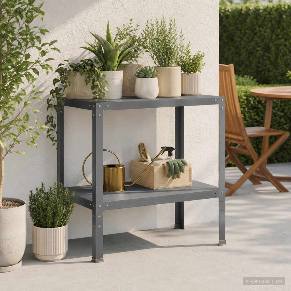 vidaXL Stół do przesadzania 60 x 50 x 80 cm Stal malowana proszkowo