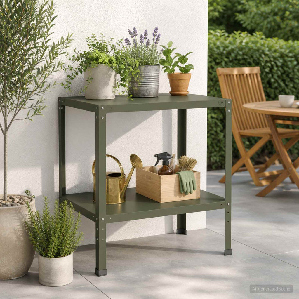 vidaXL Stół do przesadzania 60 x 50 x 80 cm Stal malowana proszkowo