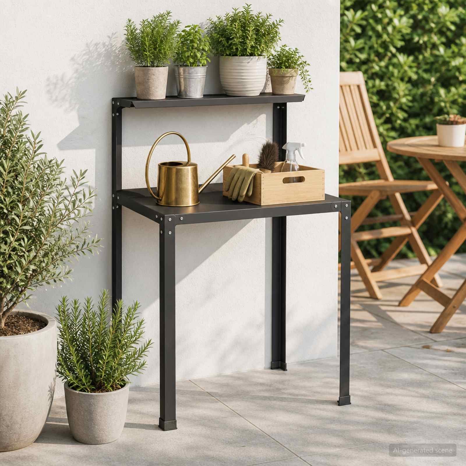vidaXL Stół do przesadzania 100 x 50 x 104 cm Stal malowana proszkowo