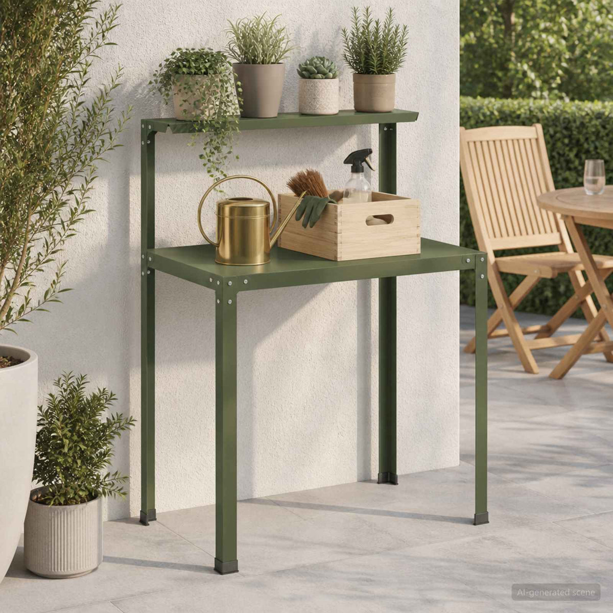 vidaXL Stół do przesadzania 100 x 50 x 104 cm Stal malowana proszkowo