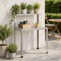 vidaXL Stół do przesadzania 100 x 50 x 104 cm Stal nierdzewna srebrny
