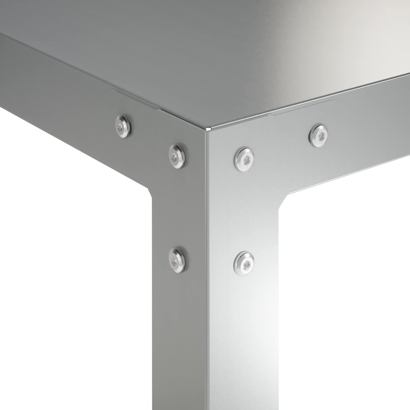 vidaXL Stół do przesadzania 100 x 50 x 104 cm Stal ocynkowana srebrny