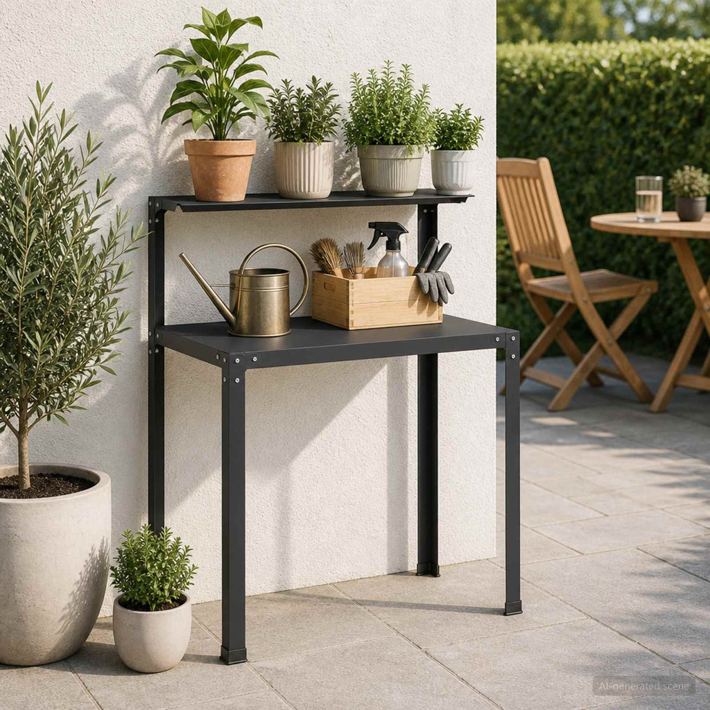 vidaXL Stół do przesadzania 80 x 50 x 104 cm Stal malowana proszkowo