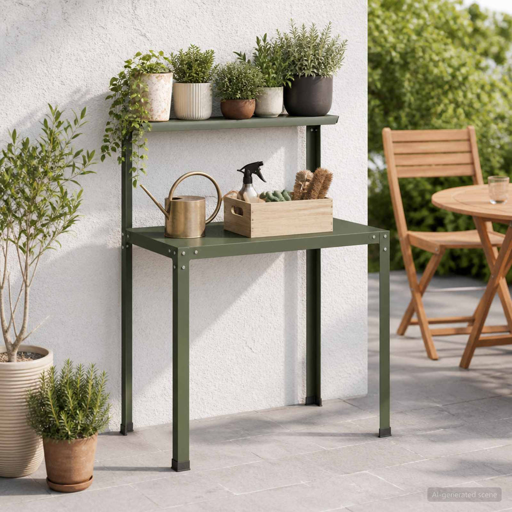 vidaXL Stół do przesadzania 80 x 50 x 104 cm Stal malowana proszkowo