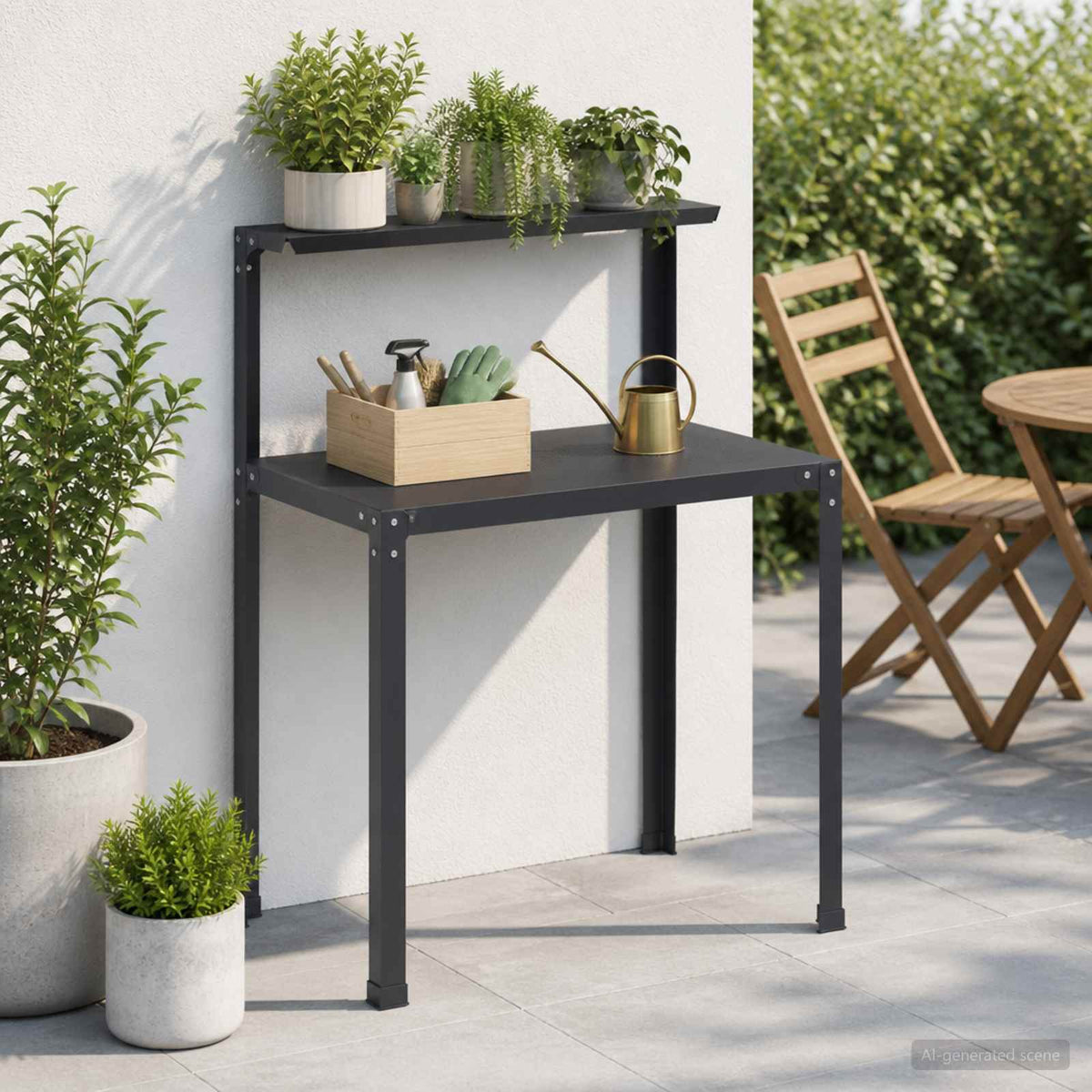 vidaXL Stół do przesadzania 60 x 50 x 104 cm Stal malowana proszkowo