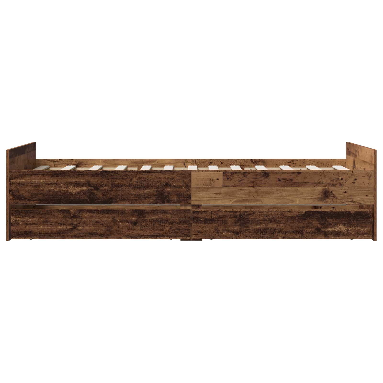vidaXL Ramka łóżka Stare drewno 100 x 200 cm Drewno inżynieryjne