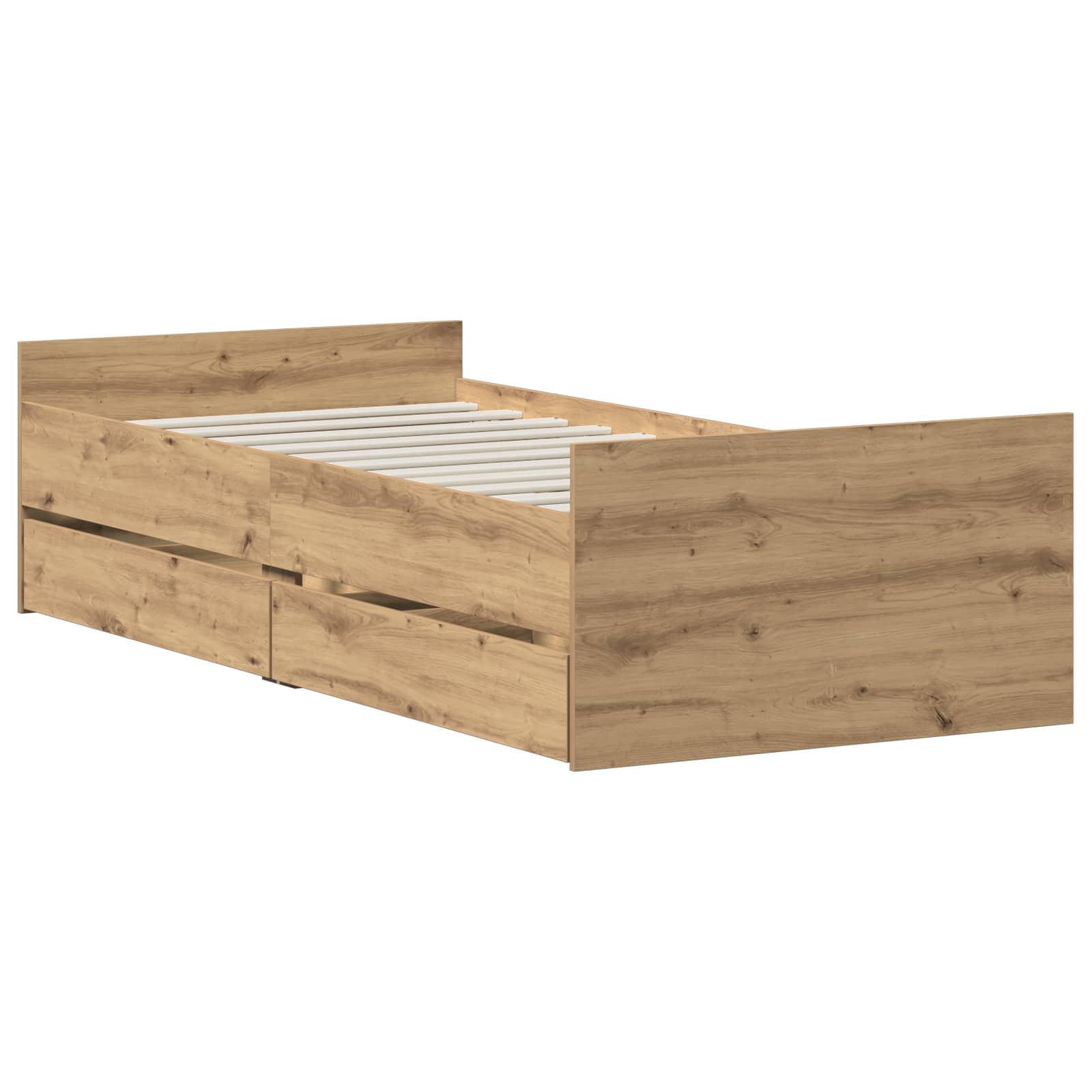 vidaXL Ramka łóżka Dąb artisan 100 x 200 cm Drewno inżynieryjne