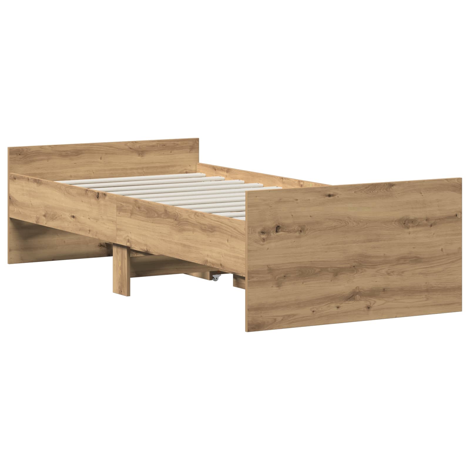 vidaXL Ramka łóżka Dąb artisan 100 x 200 cm Drewno inżynieryjne