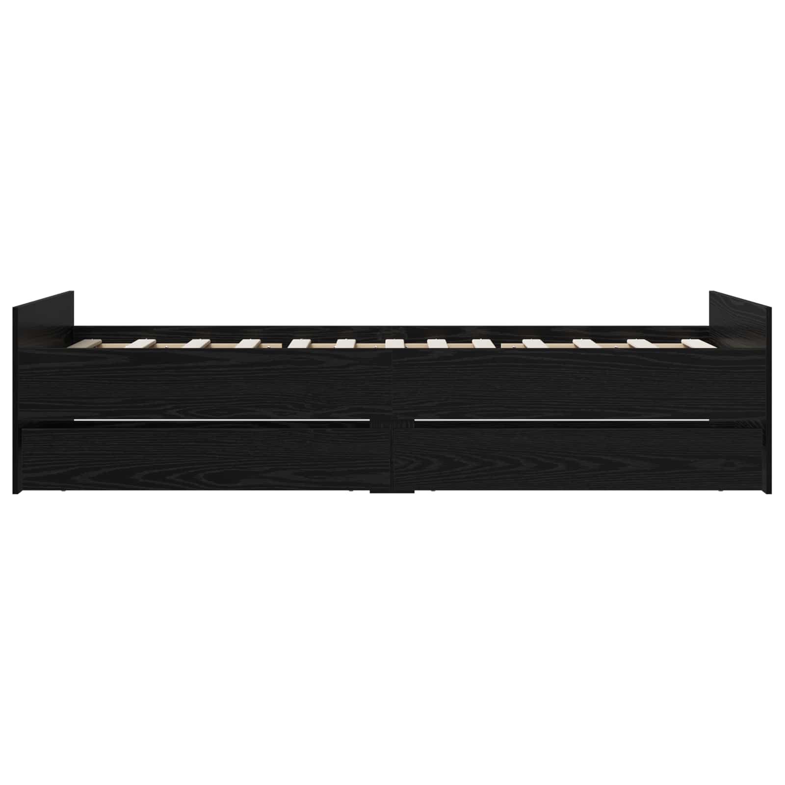 vidaXL Ramka łóżka Czarny dąb 100 x 200 cm Drewno inżynieryjne