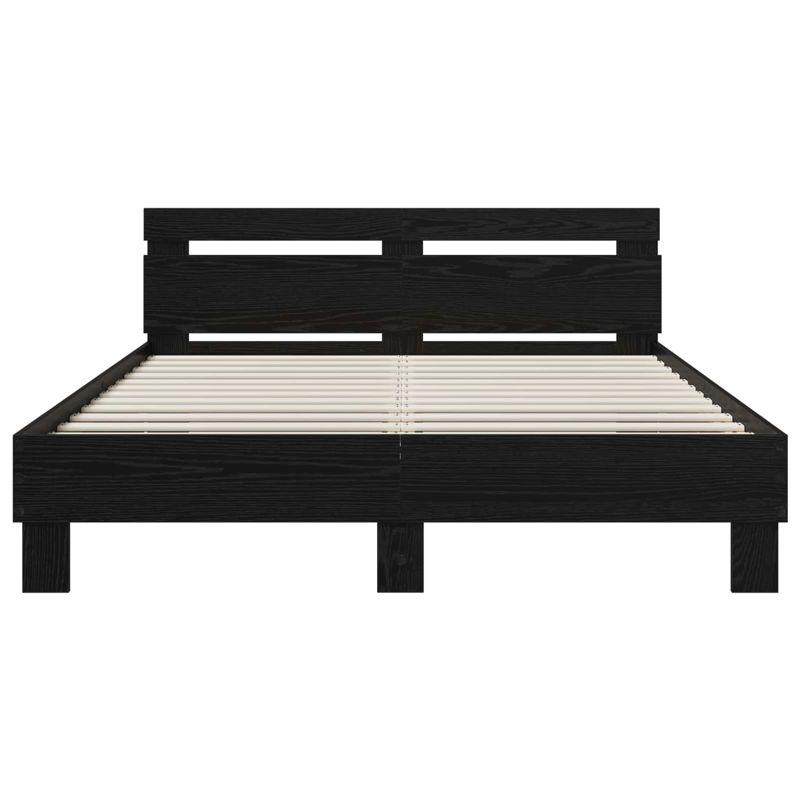 vidaXL Ramka łóżka Czarny dąb 140 x 190 cm Materiał drewnopochodny