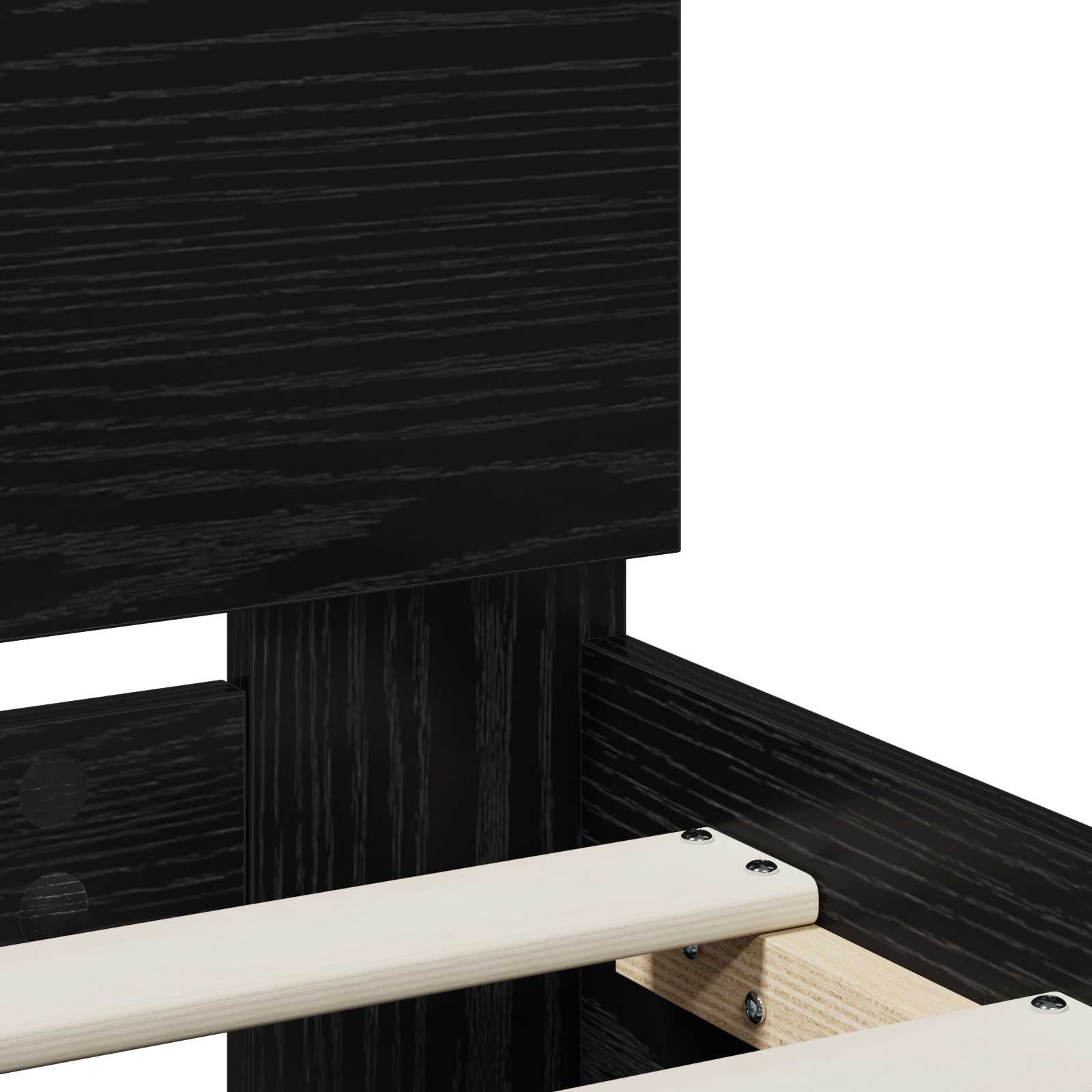 vidaXL Ramka łóżka Czarny dąb 135 x 190 cm Materiał drewnopochodny