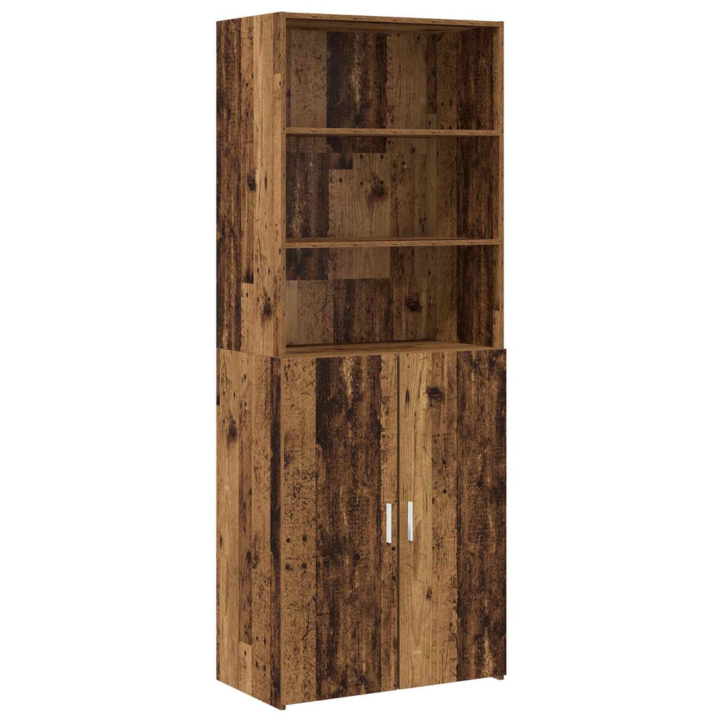 vidaXL Highboard Stare drewno 70 x 42,5 x 185 cm Drewno inżynieryjne