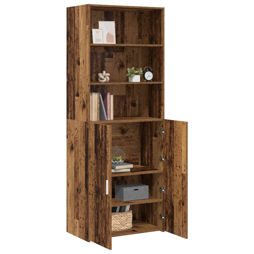 vidaXL Highboard Stare drewno 70 x 42,5 x 185 cm Drewno inżynieryjne