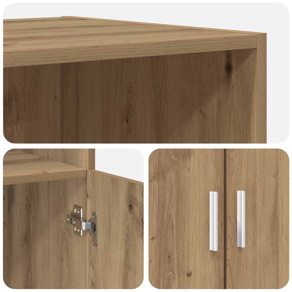 vidaXL Highboard Dąb artisan 70 x 42,5 x 185 cm Drewno inżynieryjne