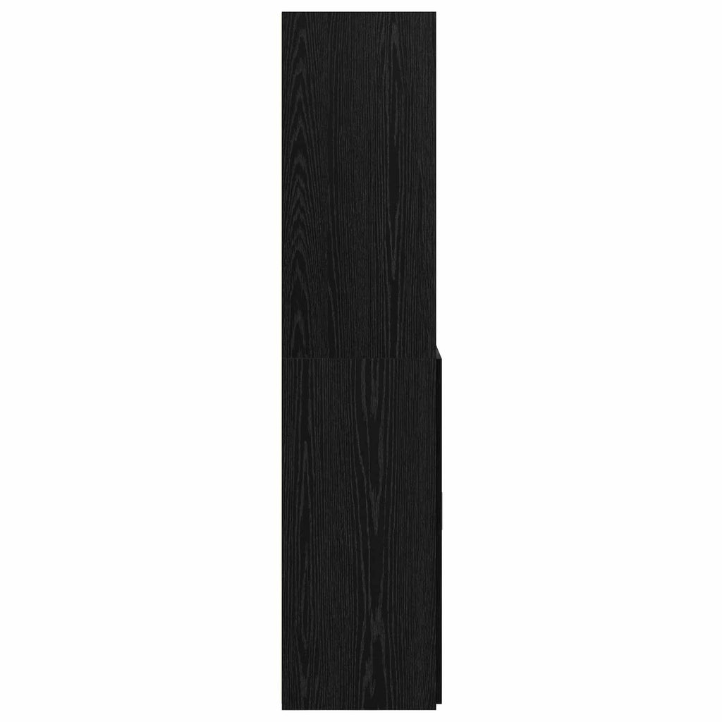 vidaXL Półka na książki Czarny dąb 30 x 42.4 x 185.2 cm