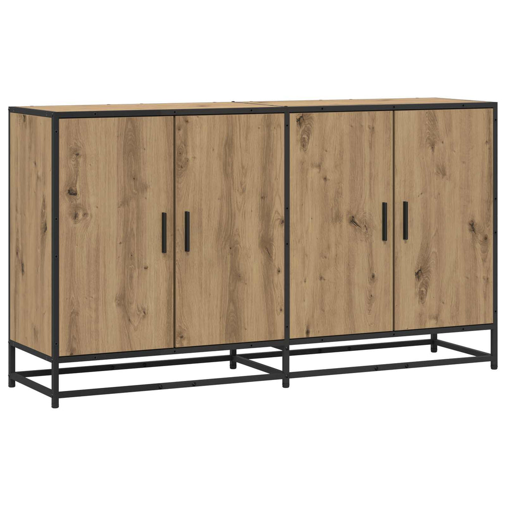 vidaXL Bufet Dąb artisan 134 x 35 x 76 cm Drewno inżynieryjne
