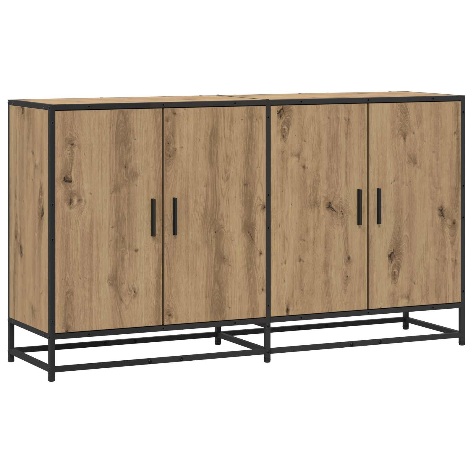 vidaXL Bufet Dąb artisan 134 x 35 x 76 cm Drewno inżynieryjne