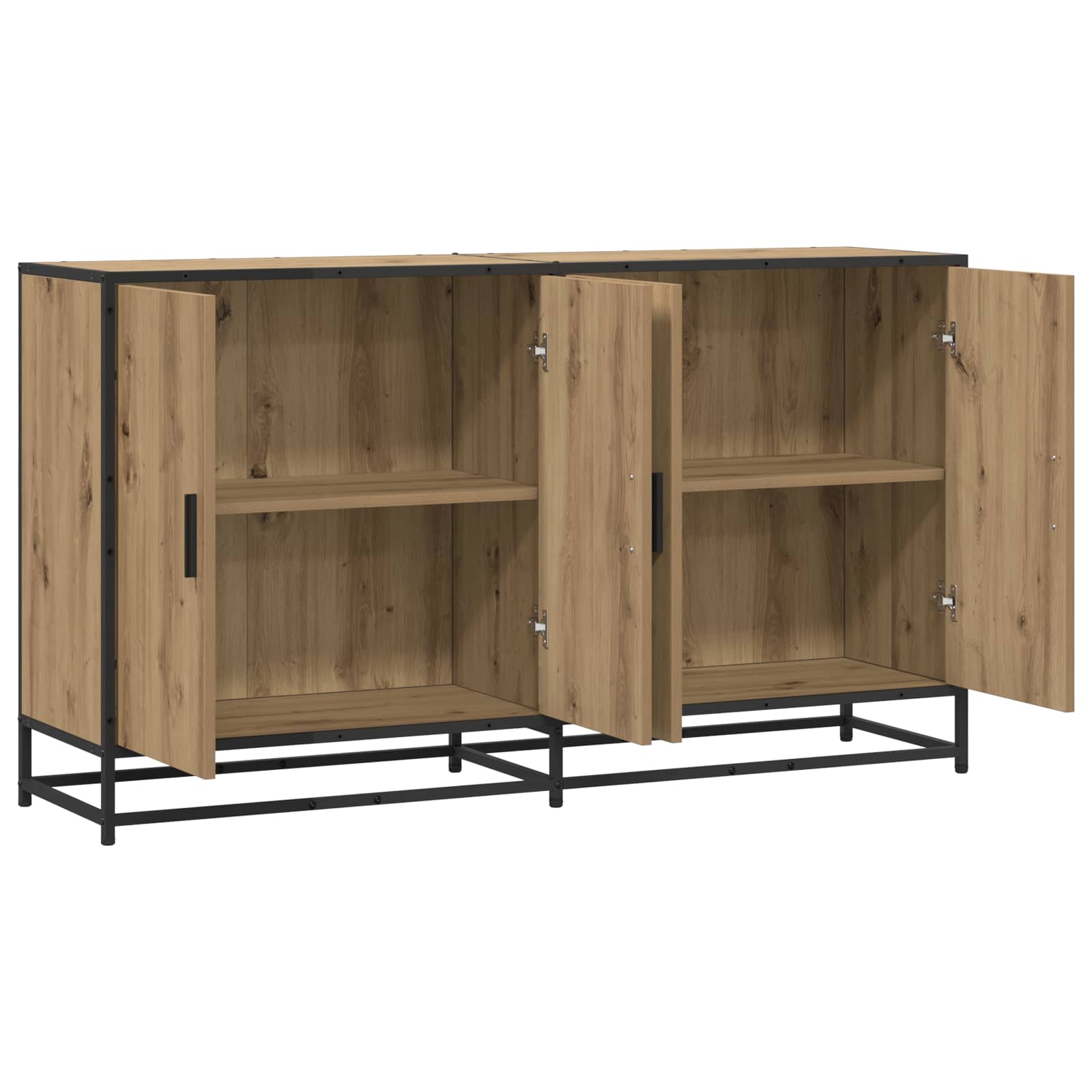 vidaXL Bufet Dąb artisan 134 x 35 x 76 cm Drewno inżynieryjne