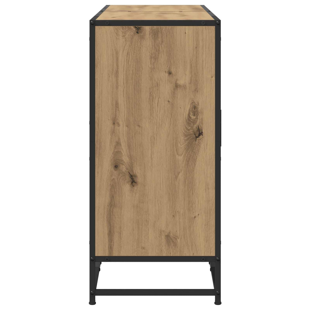 vidaXL Bufet Dąb artisan 134 x 35 x 76 cm Drewno inżynieryjne