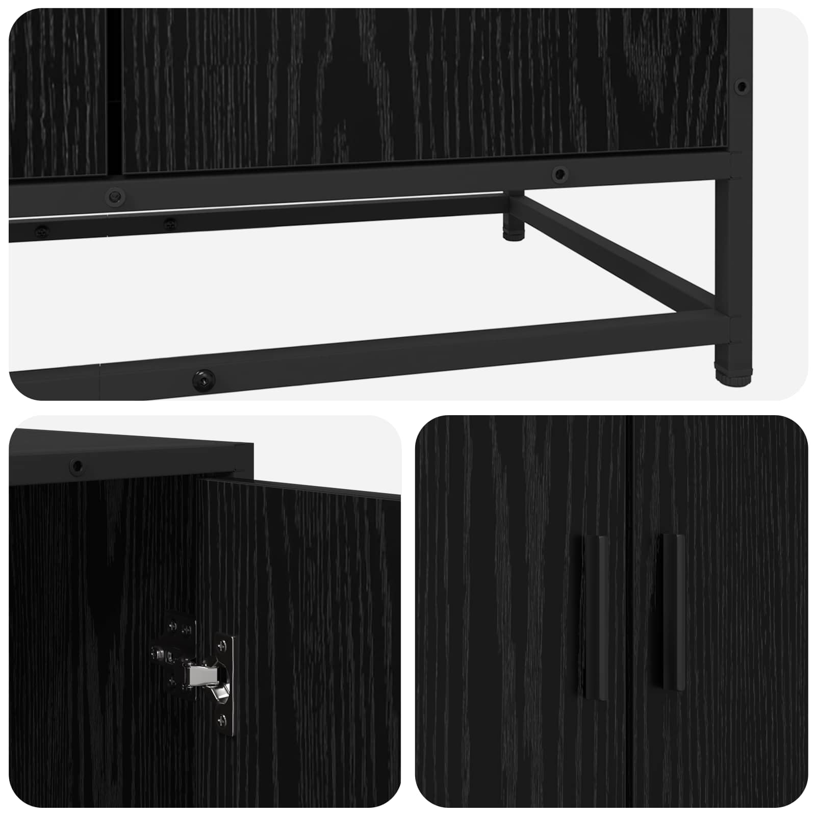 vidaXL Bufet Czarny dąb 134 x 35 x 76 cm Drewno inżynieryjne