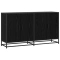 vidaXL Bufet Czarny dąb 134 x 35 x 76 cm Drewno inżynieryjne