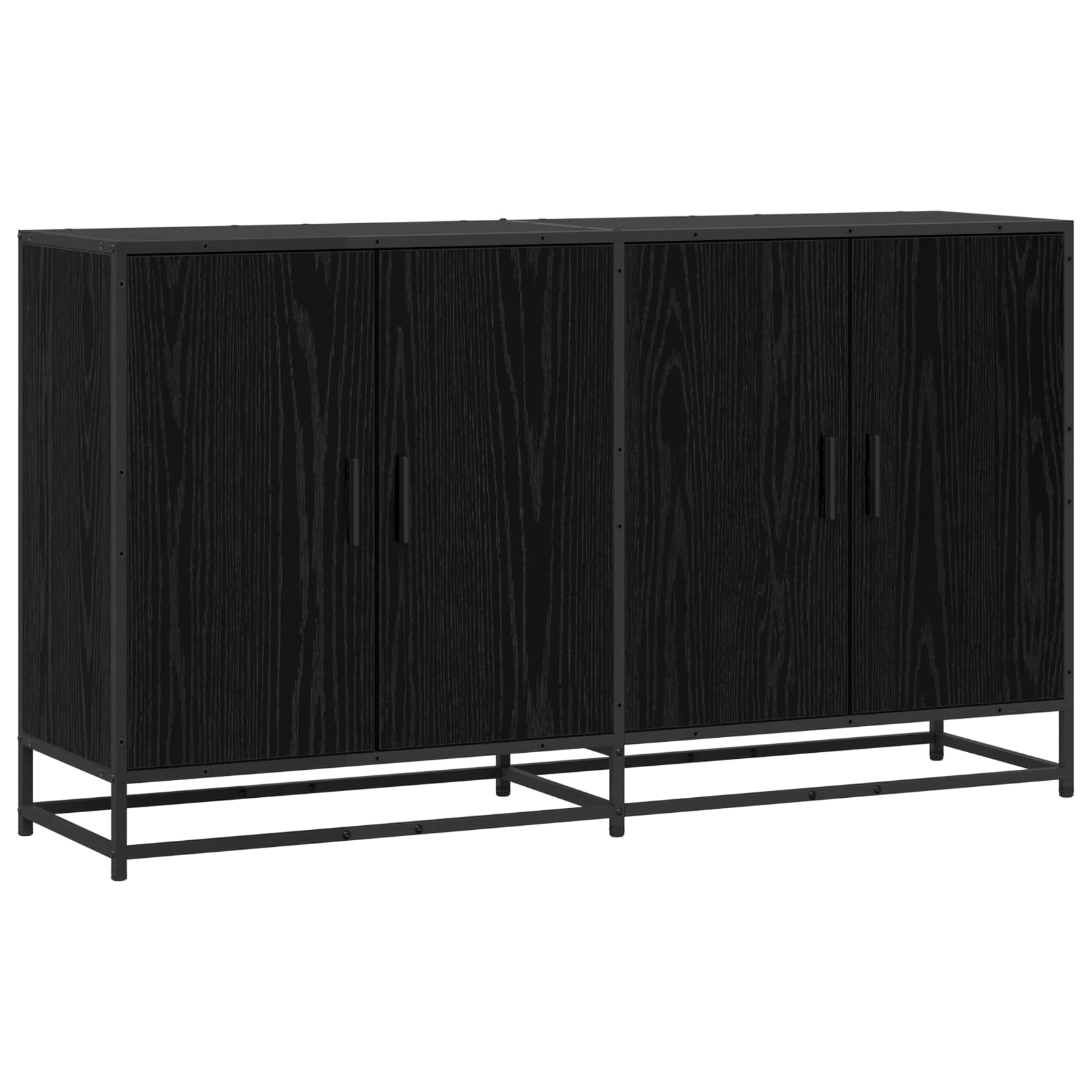 vidaXL Bufet Czarny dąb 134 x 35 x 76 cm Drewno inżynieryjne
