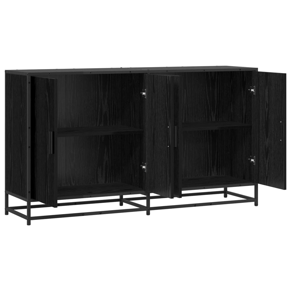 vidaXL Bufet Czarny dąb 134 x 35 x 76 cm Drewno inżynieryjne