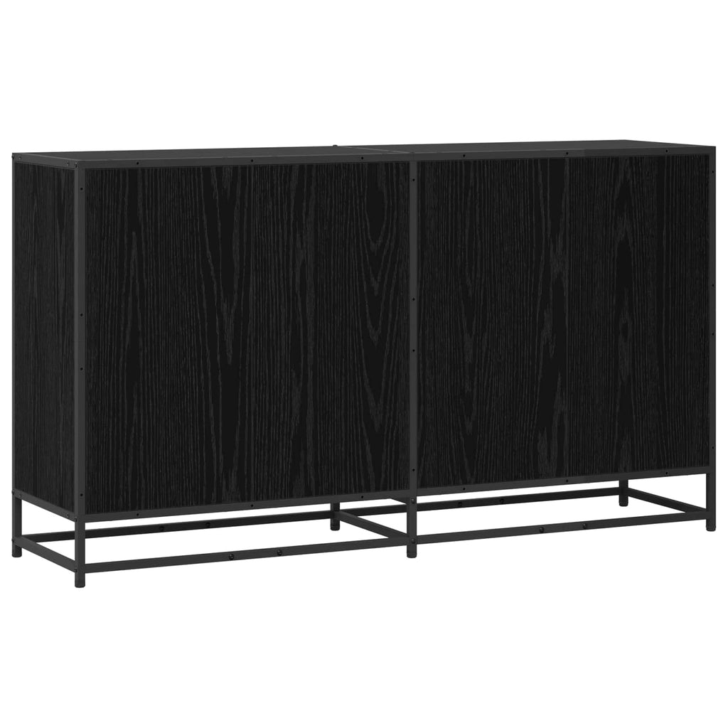 vidaXL Bufet Czarny dąb 134 x 35 x 76 cm Drewno inżynieryjne