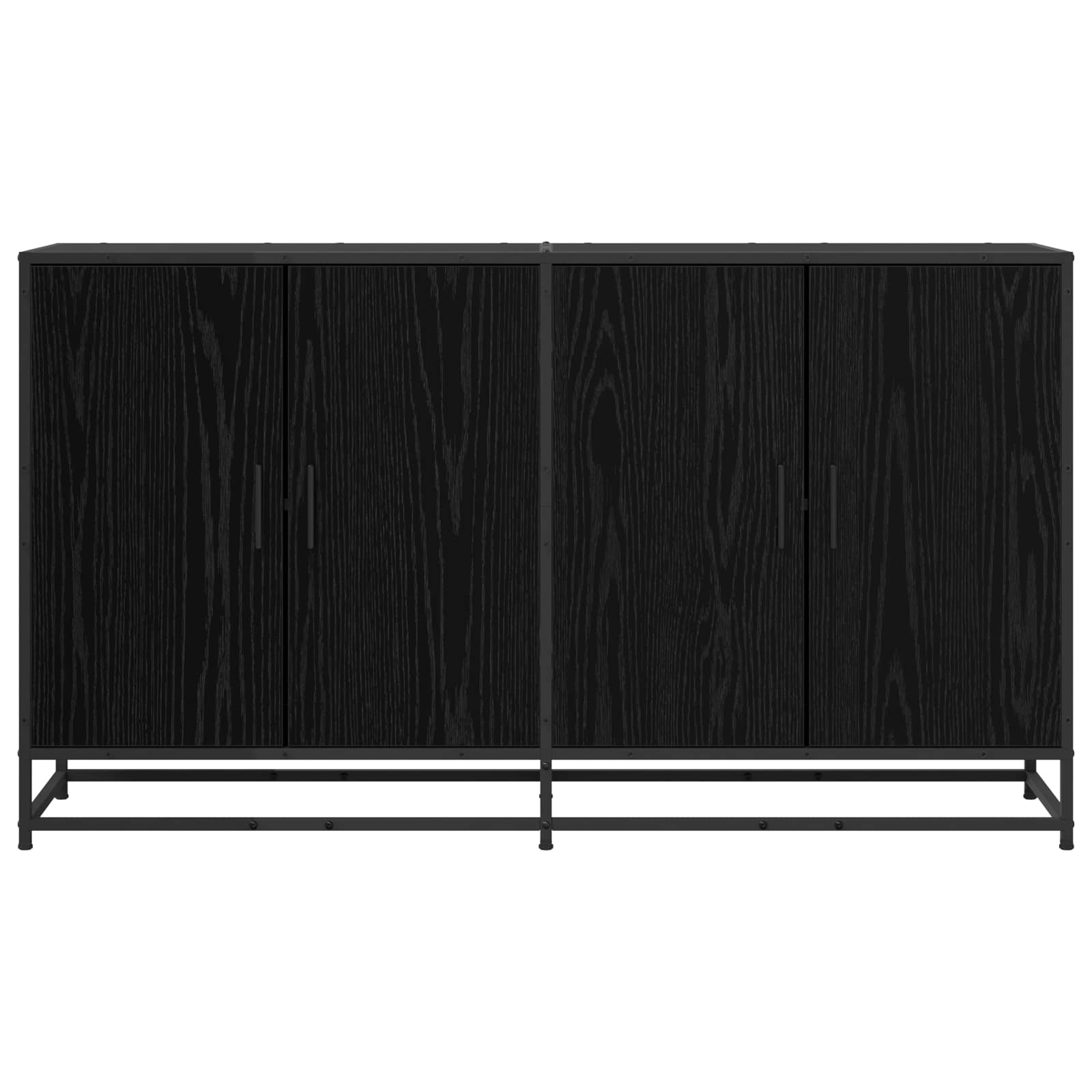 vidaXL Bufet Czarny dąb 134 x 35 x 76 cm Drewno inżynieryjne