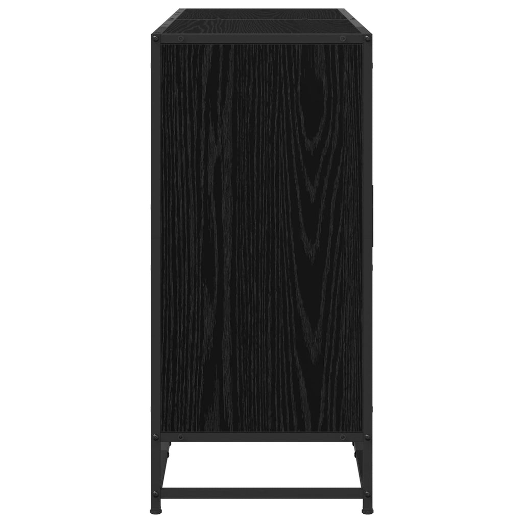 vidaXL Bufet Czarny dąb 134 x 35 x 76 cm Drewno inżynieryjne