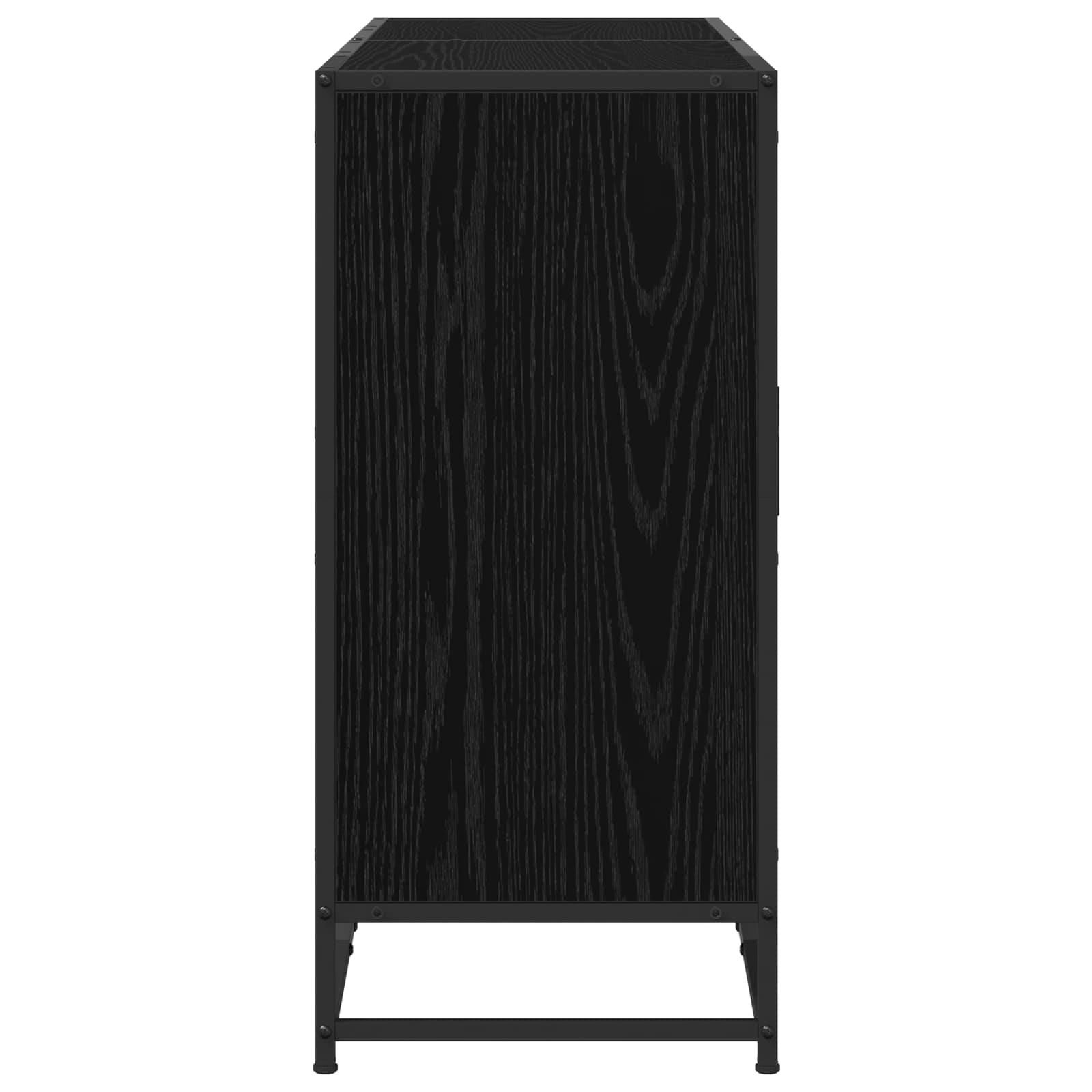 vidaXL Bufet Czarny dąb 134 x 35 x 76 cm Drewno inżynieryjne