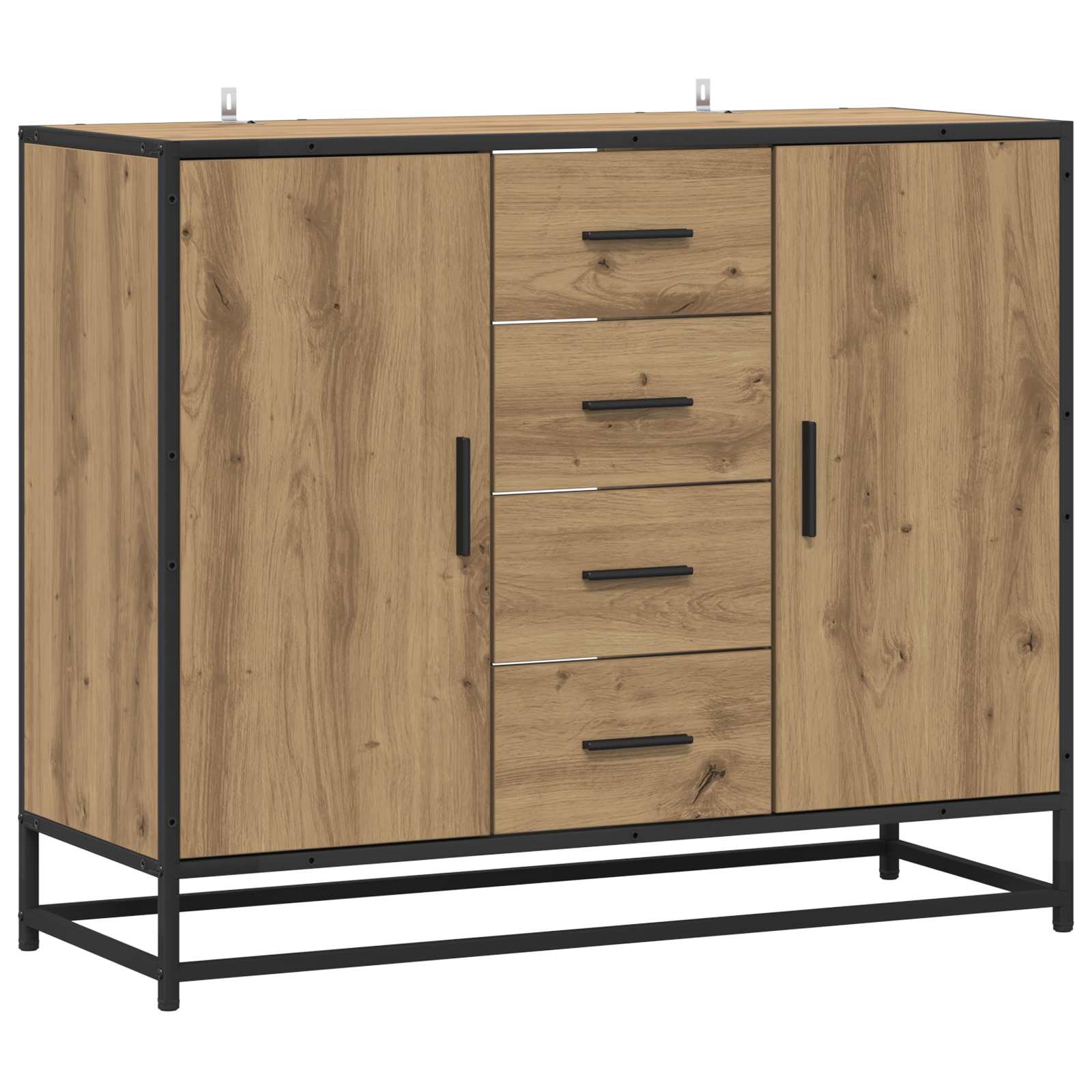 vidaXL Bufet Dąb artisan 92 x 35 x 76 cm Drewno inżynieryjne
