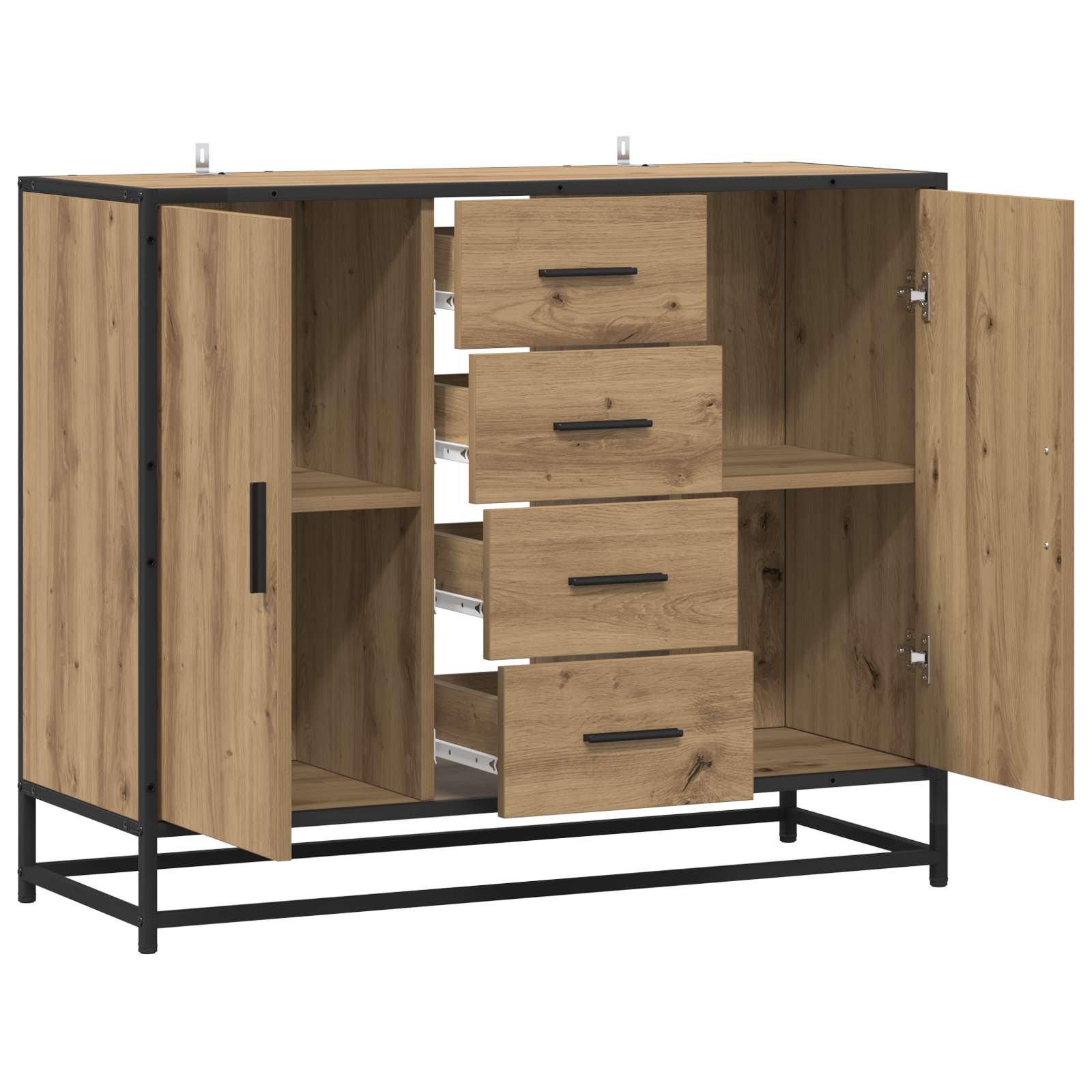 vidaXL Bufet Dąb artisan 92 x 35 x 76 cm Drewno inżynieryjne