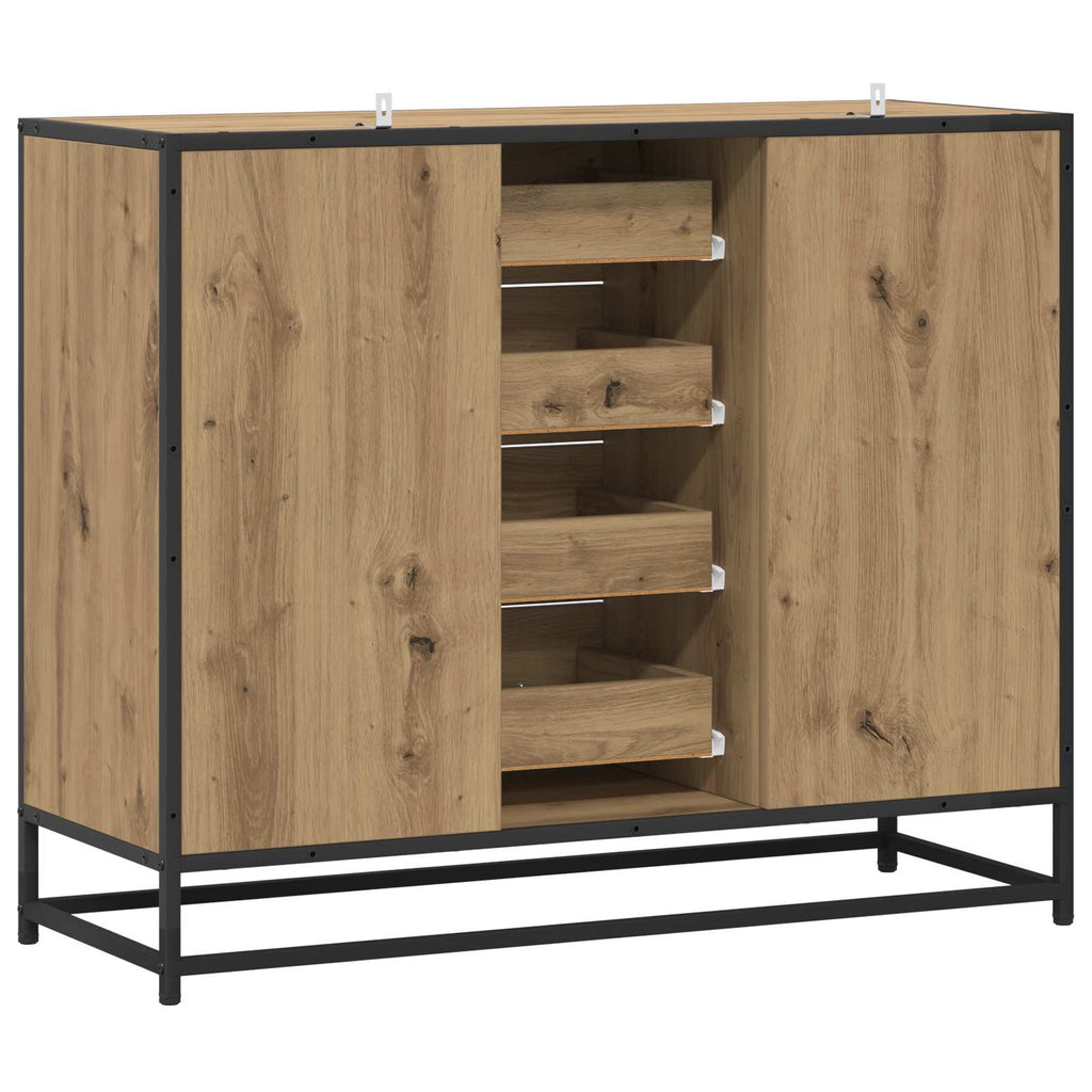 vidaXL Bufet Dąb artisan 92 x 35 x 76 cm Drewno inżynieryjne