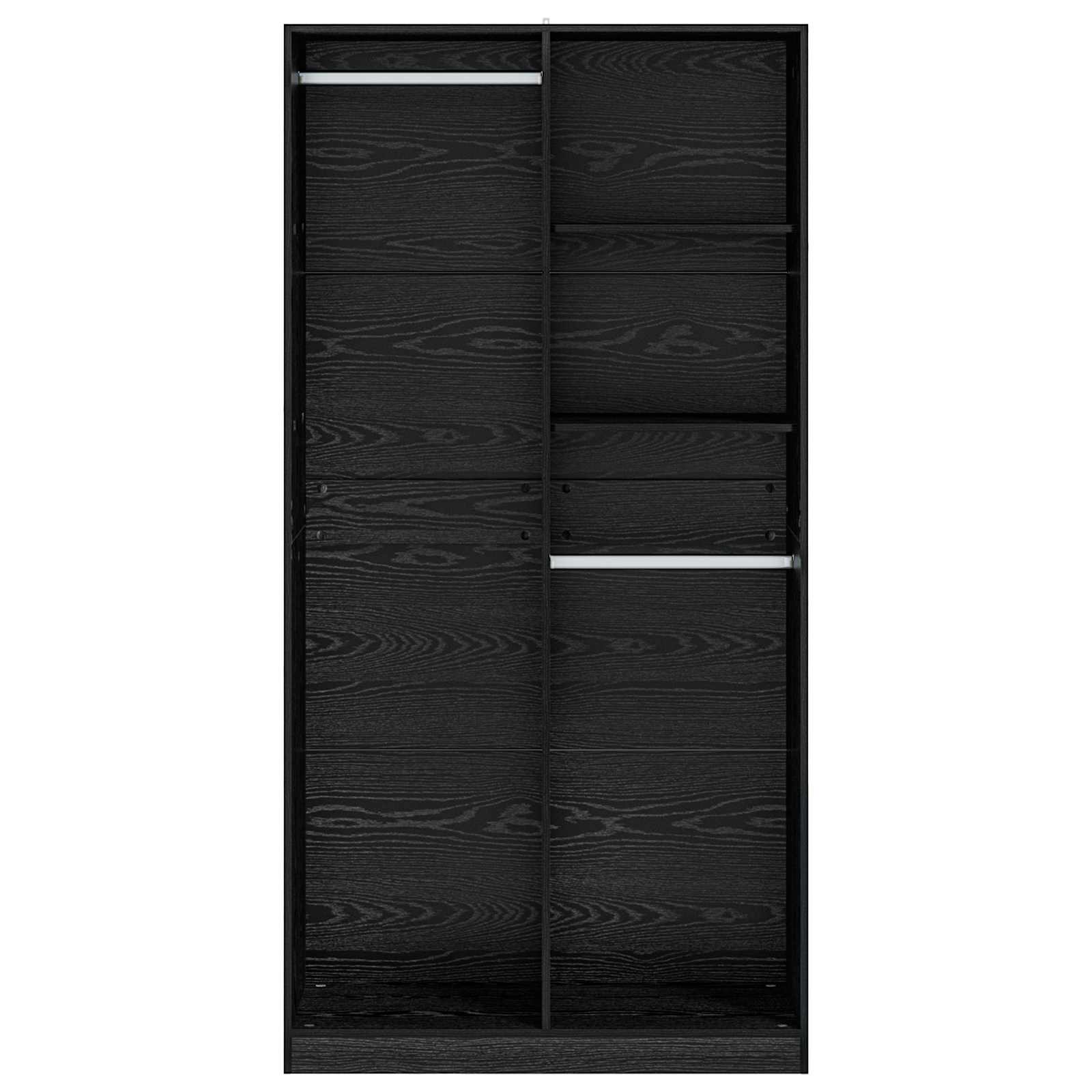 vidaXL Garderoba Czarny dąb 100 x 50 x 200 cm Materiał drewnopochodny