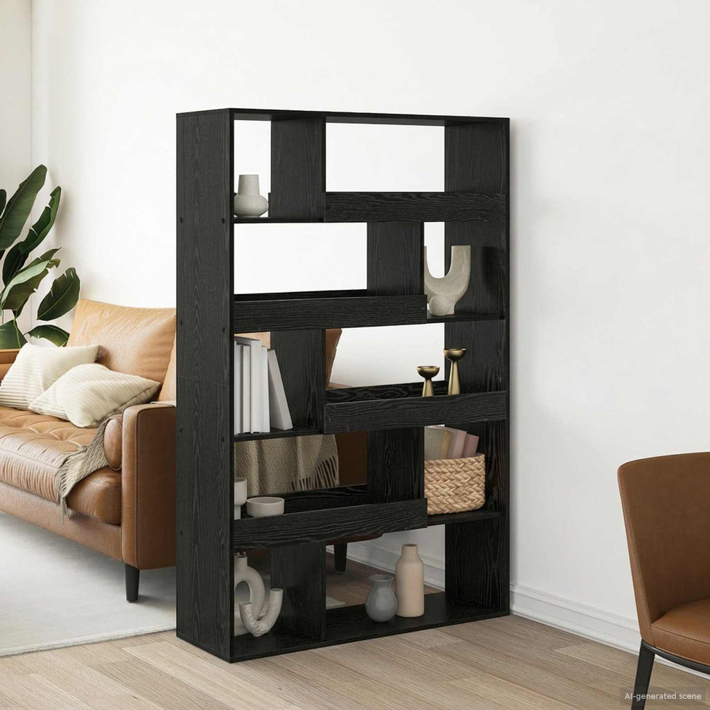 vidaXL Półka na książki Czarny dąb 100 x 33 x 156,5 cm