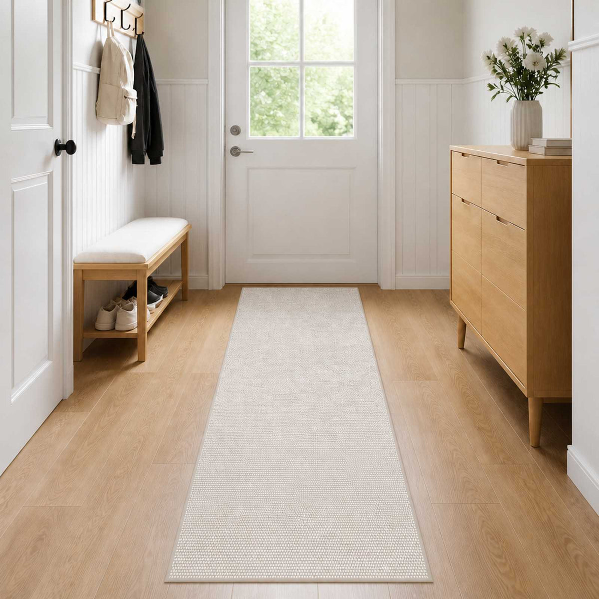 vidaXL Dywan kremowy 50 x 100 cm 100% poliester 3 mm Można prać