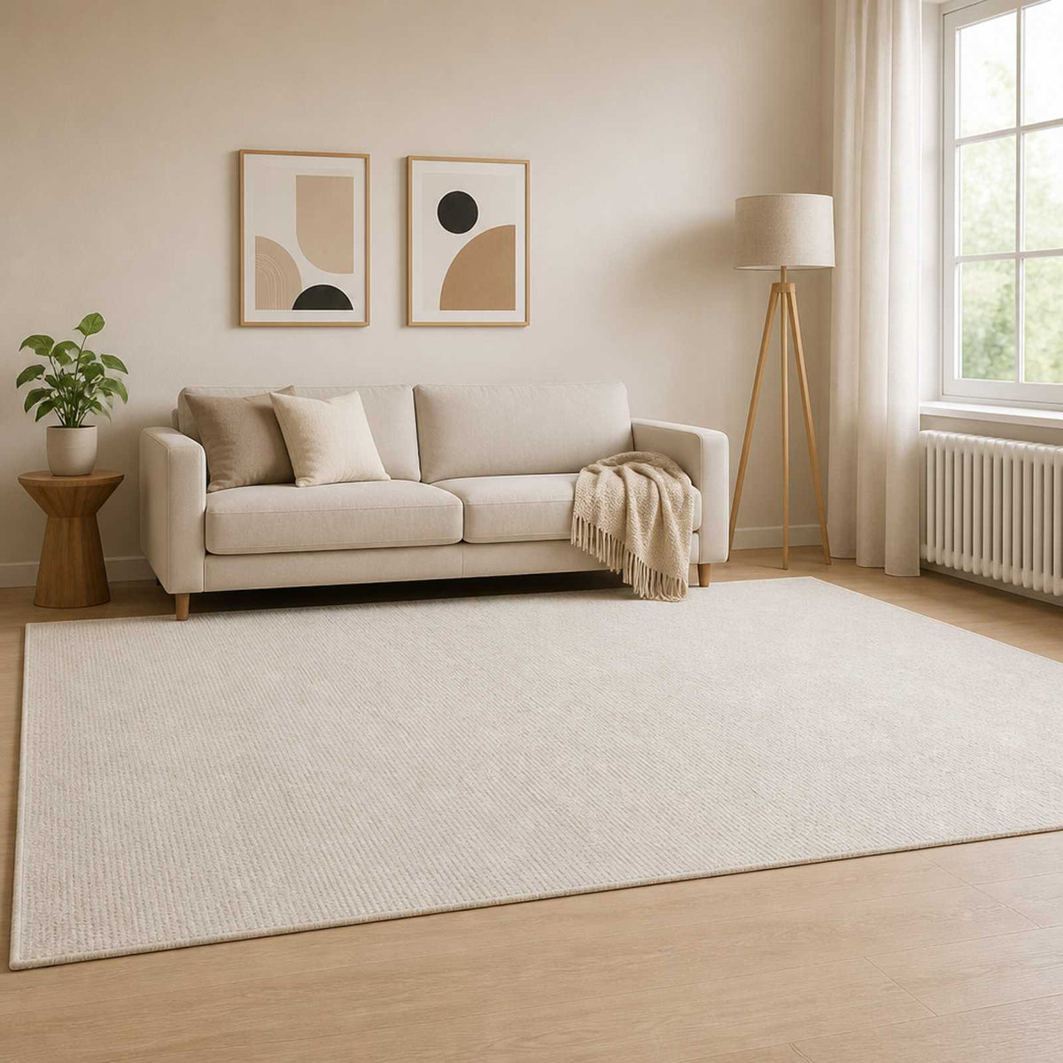 vidaXL Dywan kremowy 160 x 230 cm 100% poliester 3 mm Można prać