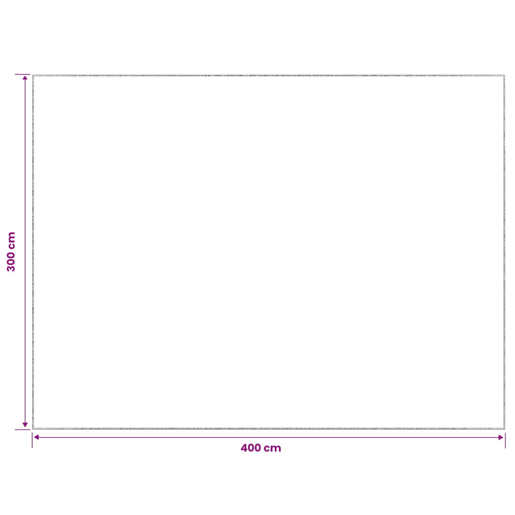 vidaXL Dywan kremowy 300 x 400 cm 100% poliester 3 mm Można prać