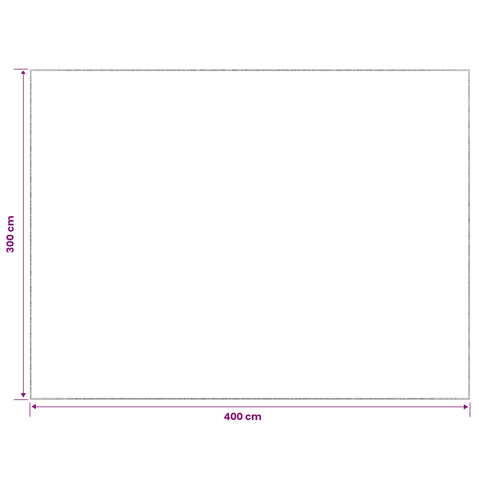 vidaXL Dywan kremowy 300 x 400 cm 100% poliester 3 mm Można prać