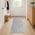 vidaXL Dywan Szary 80 x 300 cm 100% poliester 3 mm Można prać