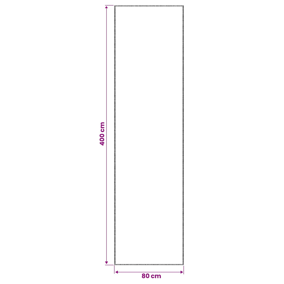 vidaXL Dywan Szary 80 x 400 cm 100% poliester 3 mm Można prać