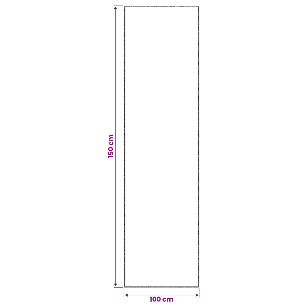 vidaXL Dywan Szary 100 x 150 cm 100% poliester 3 mm Można prać