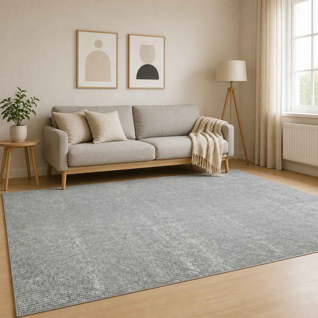 vidaXL Dywan Szary 160 x 230 cm 100% poliester 3 mm Można prać